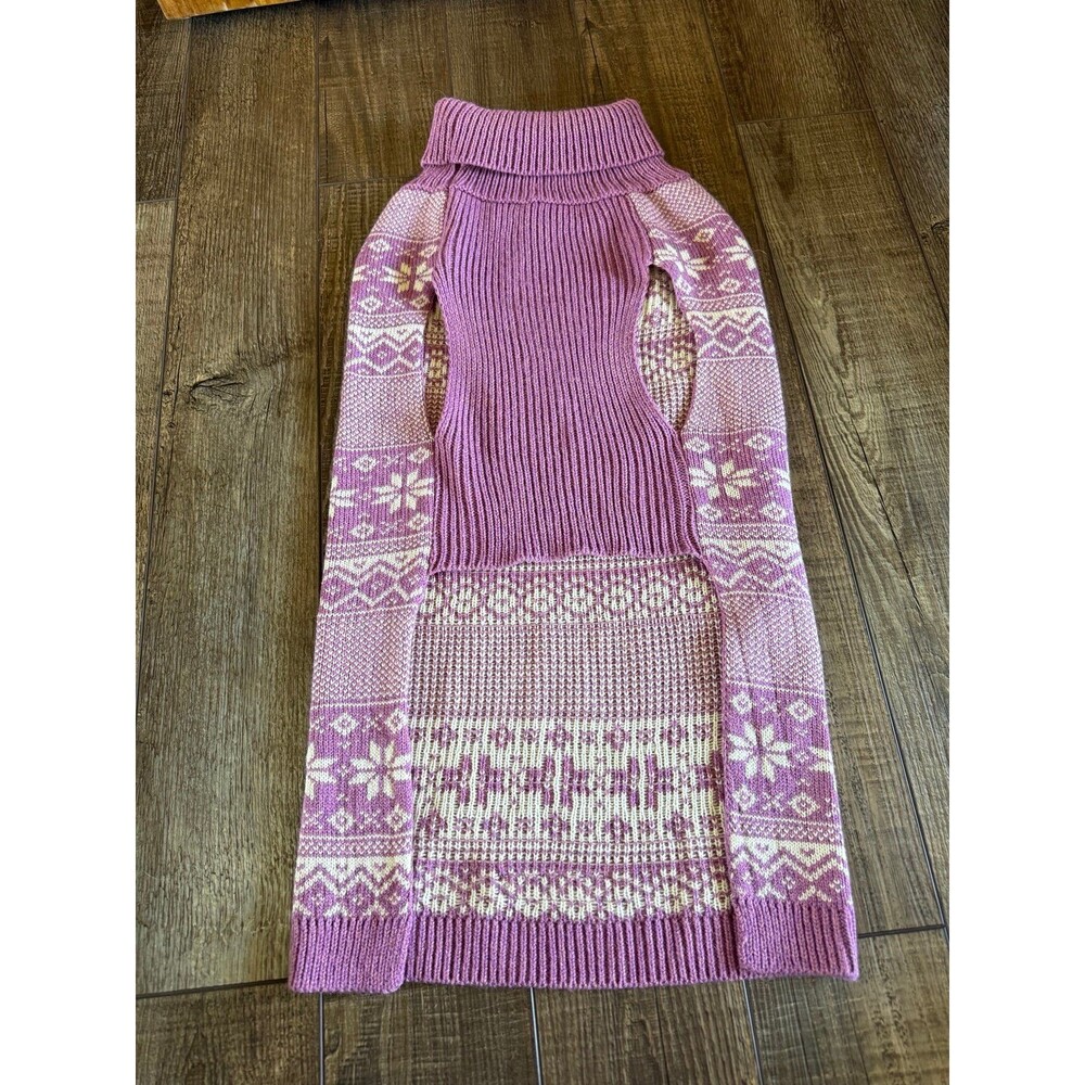 Eddie Bauer PET Legend Snowflake Sweater Heathered Pink/Purple - Picture 4 of 6